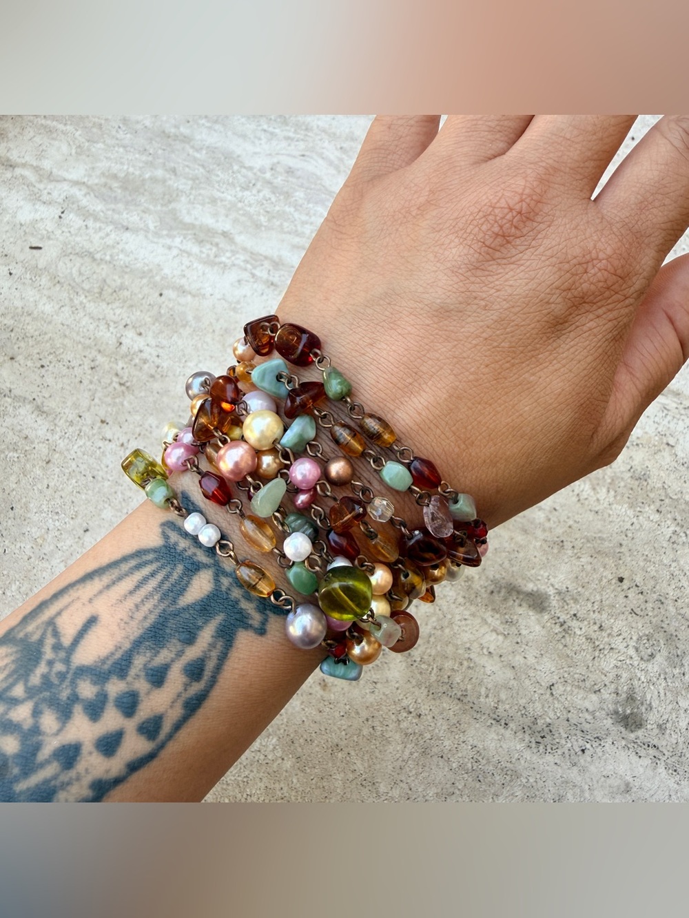Multicolored bead bracelet